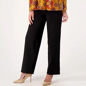 Women with Control Tall Tummy Control Wide Leg Pants in Black, Size ST​​​​​​​